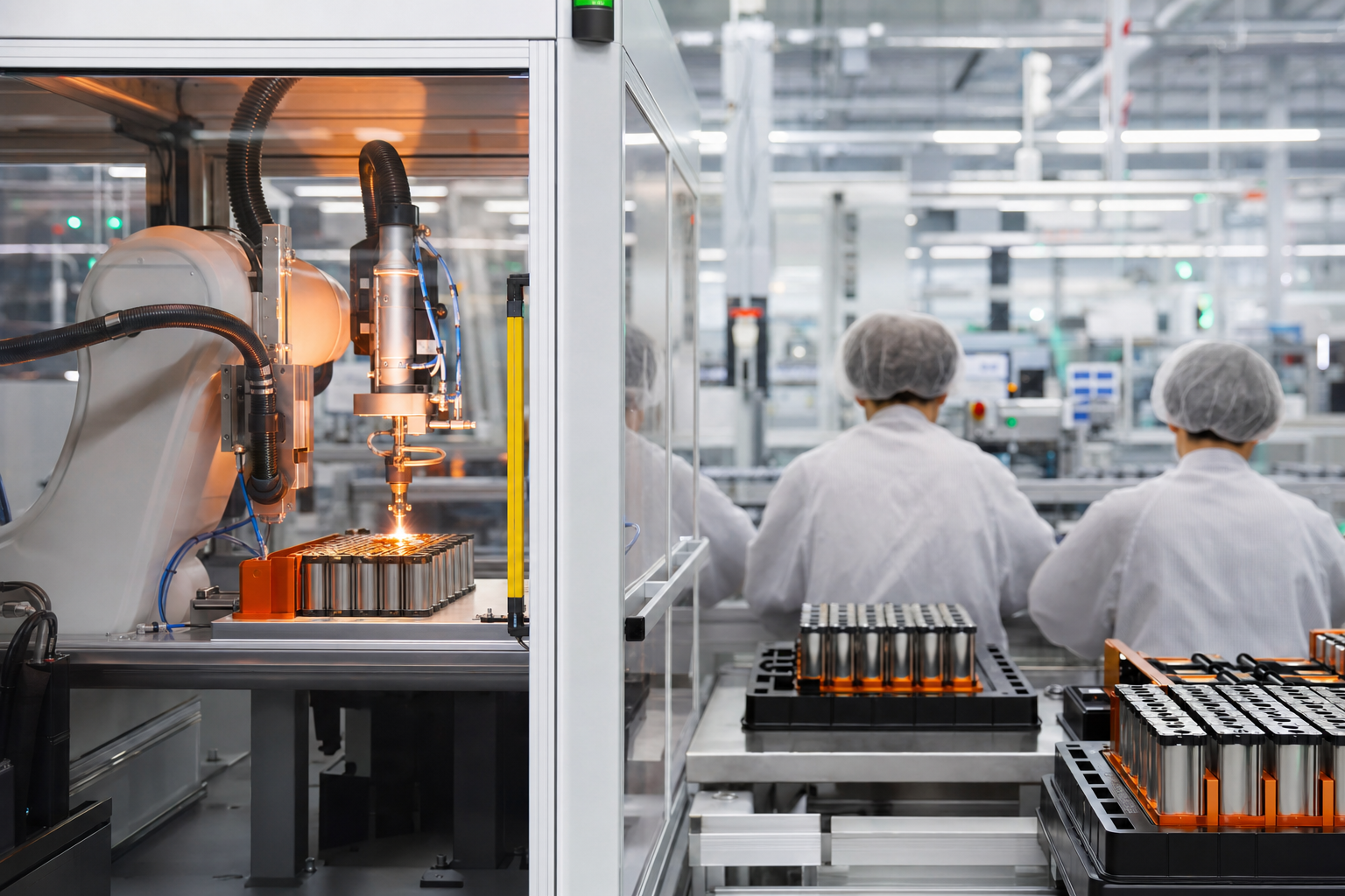 Battery pack manufacturing line
